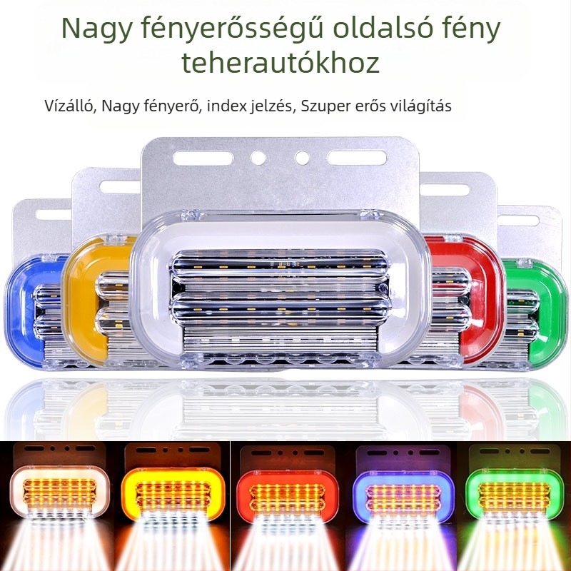 Teherautó oldalsó LED világítás, vízálló, 24V, 10W, 99 lm, 20 000 óra, nagy teherautókhoz