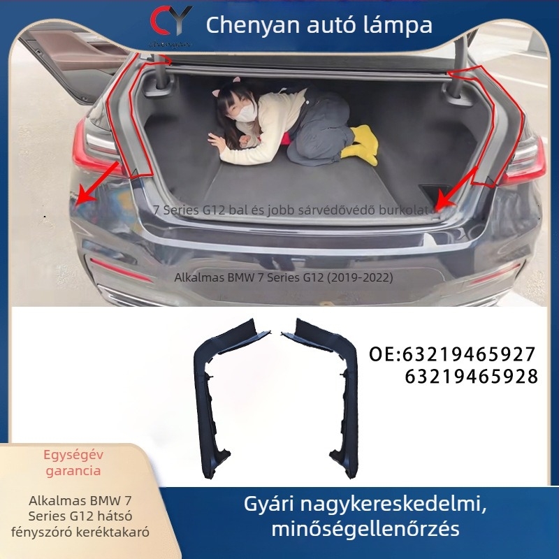 BMW 7-es sorozat G12 hátsó lámpa fedél (730/740/750/760) – PC+ABS, 12V, 36W, élettartam 50 000 óra, Cikkszám 3Y0 945 091 / 3Y0 945 092