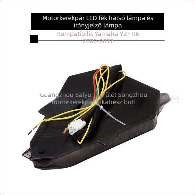Motorkerékpár LED hátsó lámpa MT046 fék- és irányjelző funkcióval, 12V, ABS műanyag, Yamaha YZF R6 (2006-2007)