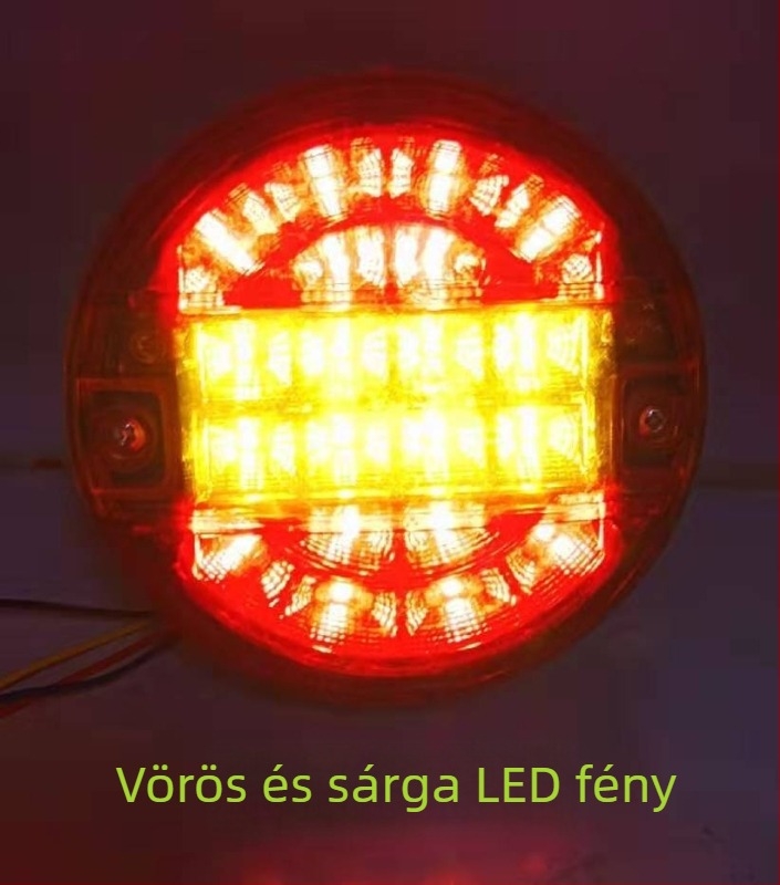 LED hátsó lámpa, Hamburger lamp red and yellow modell, 20W, 12-24V, 2000 lm