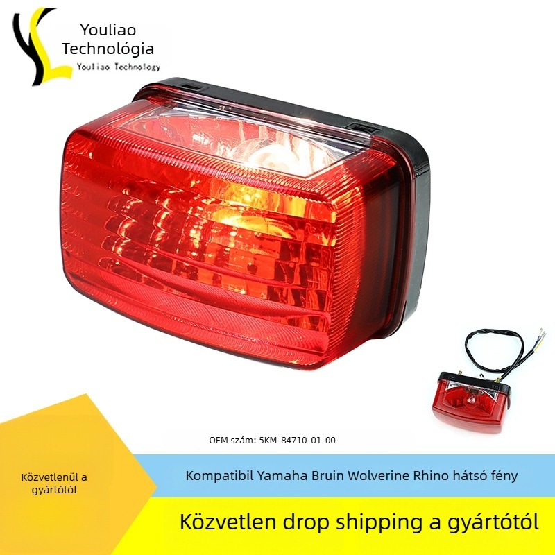 HT-13 Hátsó lámpa Yamaha ATV-hez, 12W, 10-16V DC, PC-ABS