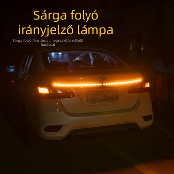 LED hátsó lámpa autókhoz és teherautókhoz, halszálka mintázat, 12-24V, féklámpa és indexelés