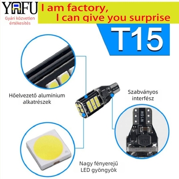 Autó LED fék- és indexlámpa, nagy fényesség, 24SMD 3030, T20 foglalat, kompatibilis 1156/1157/7443/7440, tolató fény, 12-28V
