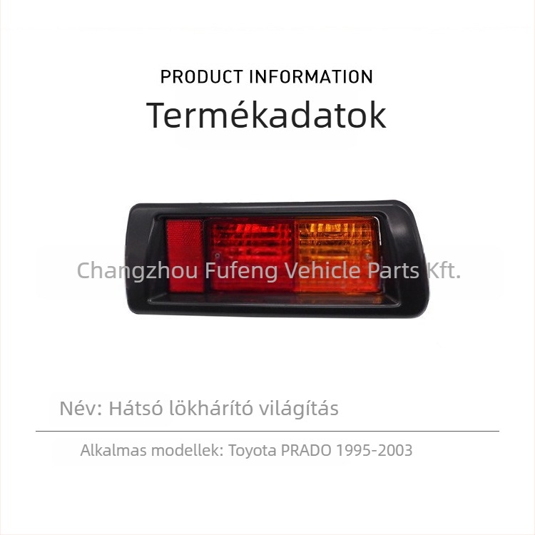 Toyota Prado 1995-2003 hátsó lámpa, ABS, modell FF-TOYPRA95-P011, alkatrész számok 81550-60440 81550-60520