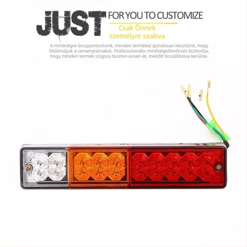 LED hátsó lámpa teherautókhoz és utánfutókhoz - ABS, 12-30V, 1.5W, Modell 10