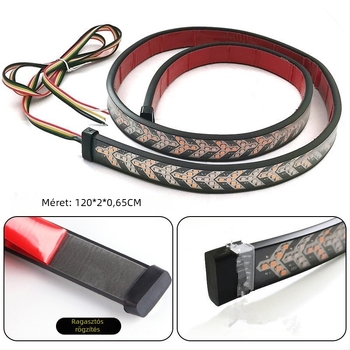 12V-24V Szilikon LED hátsó lámpa szalag halcsont mintával, index és féklámpa teherautókhoz