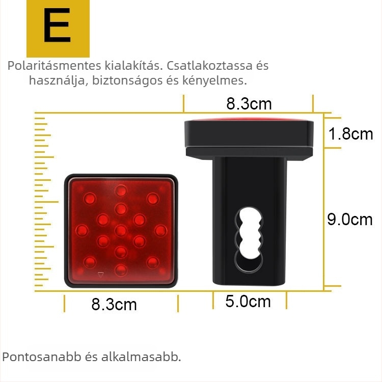 LED hátsó lámpa trailerhez és univerzális pickupokhoz, 12V, 3-LED, 300 lm, 6500K
