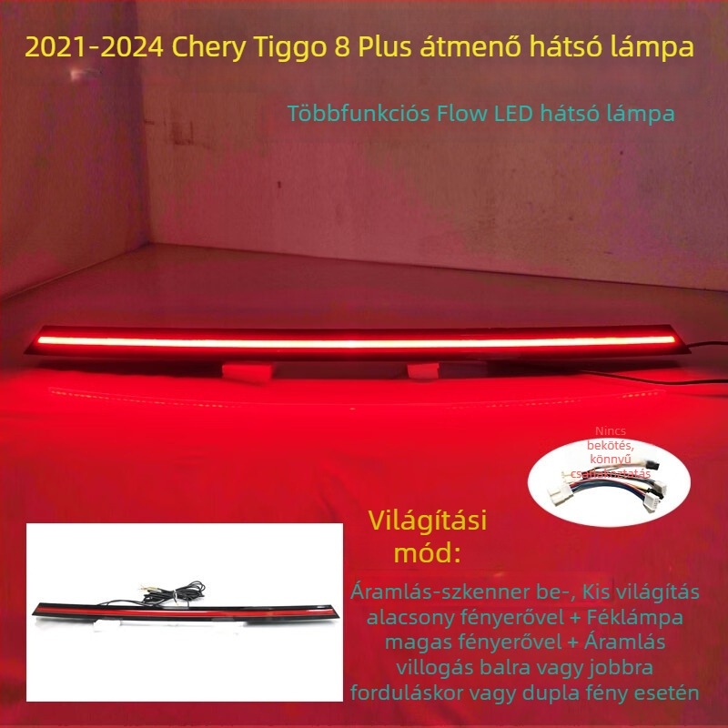LED hátsó lámpa Chery Tiggo 8 Plus-hoz – 12V, fény a csomagtartón és féklámpa, 2021–2024