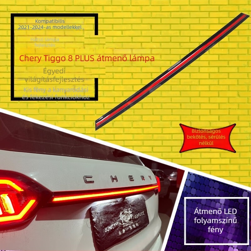 LED hátsó lámpa Chery Tiggo 8 Plus-hoz – 12V, fény a csomagtartón és féklámpa, 2021–2024