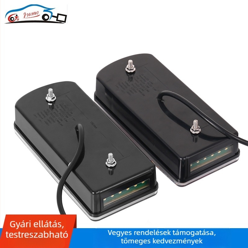 LED hátsó jelzőfény RV-hez és utánfutóhoz, 13-pontos európai csatlakozóval – kettőszínű