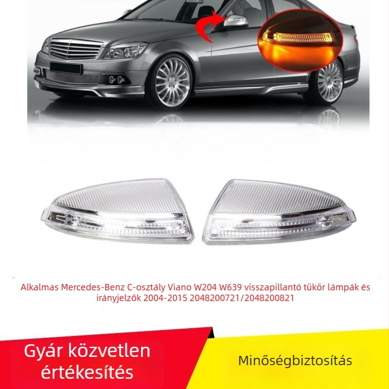 KAIZDE ABS visszapillantótükör világítás és index Mercedes-Benz C-Class W204/W639 (2004-2015) 2048200721 2048200821