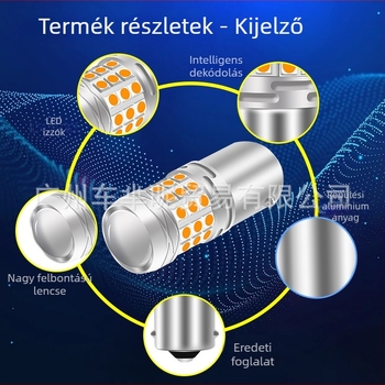 Light Catcher LED autó jelzőfénye 1156 PY21W BAU15S 7440 3156 12-24V