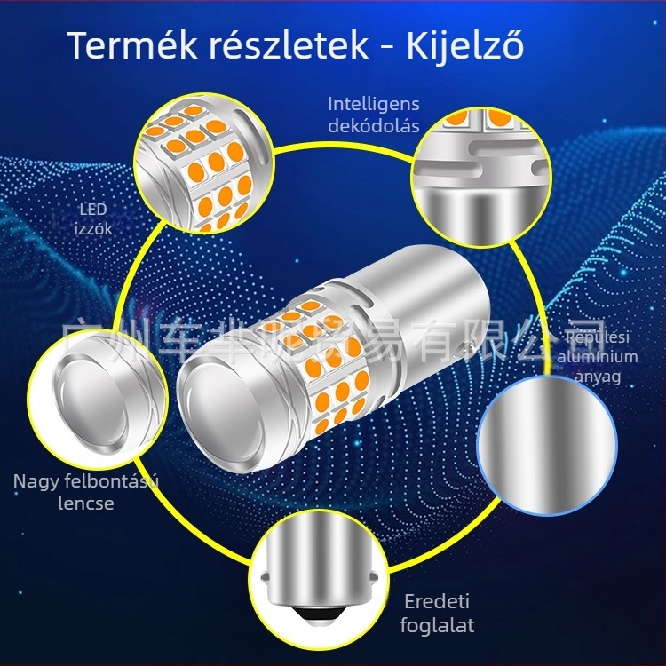 Light Catcher LED autó jelzőfénye 1156 PY21W BAU15S 7440 3156 12-24V