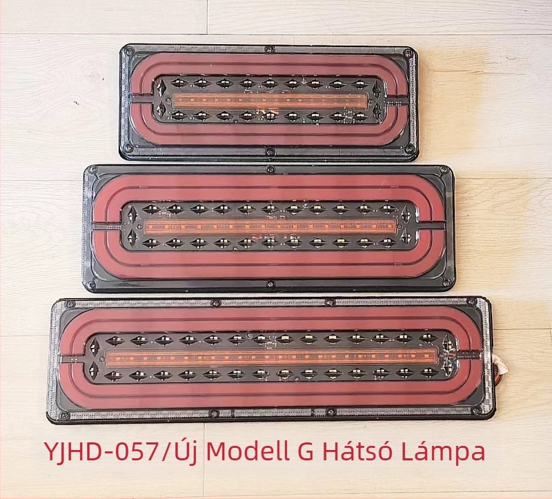 LED hátsó lámpa autókhoz és teherautókhoz — Modell YJHD057, 24V, 21.6W, 4000 lm, 0.9A