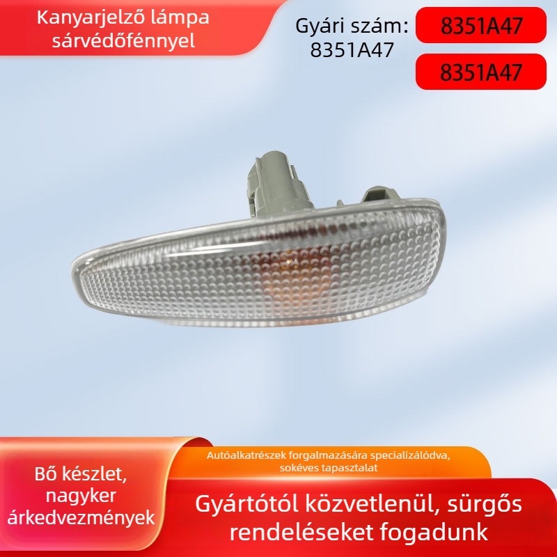 Mitsubishi Lancer Evolution/ASX/Outlander 08-10 oldaljelző lámpa, 12V, 35W, PC ház, vízálló, modell 8351A047/8351A039
