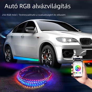 Autó alvázának környezeti világítása hangvezérléssel és RGB LED szalaggal