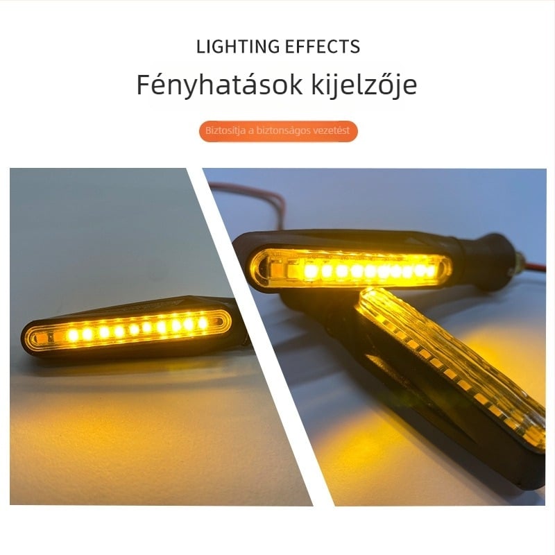 LED motorkerékpár jelzőfény, 12V vízálló, dinamikus indikátor, modell CY2019011501
