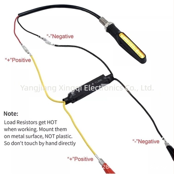 Motorkerékpár LED jelzőellenállás-dekóder, modell Y-068, 12V, 21W, cementellenállás, kompatibil motorkerékpár LED-jelzőkkel