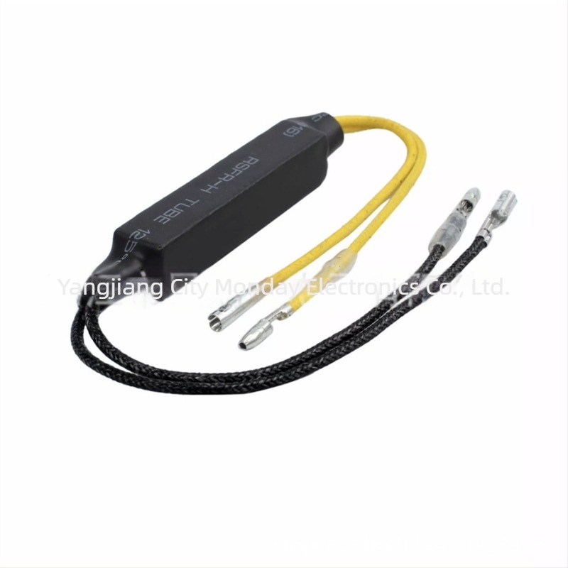 Motorkerékpár LED jelzőellenállás-dekóder, modell Y-068, 12V, 21W, cementellenállás, kompatibil motorkerékpár LED-jelzőkkel