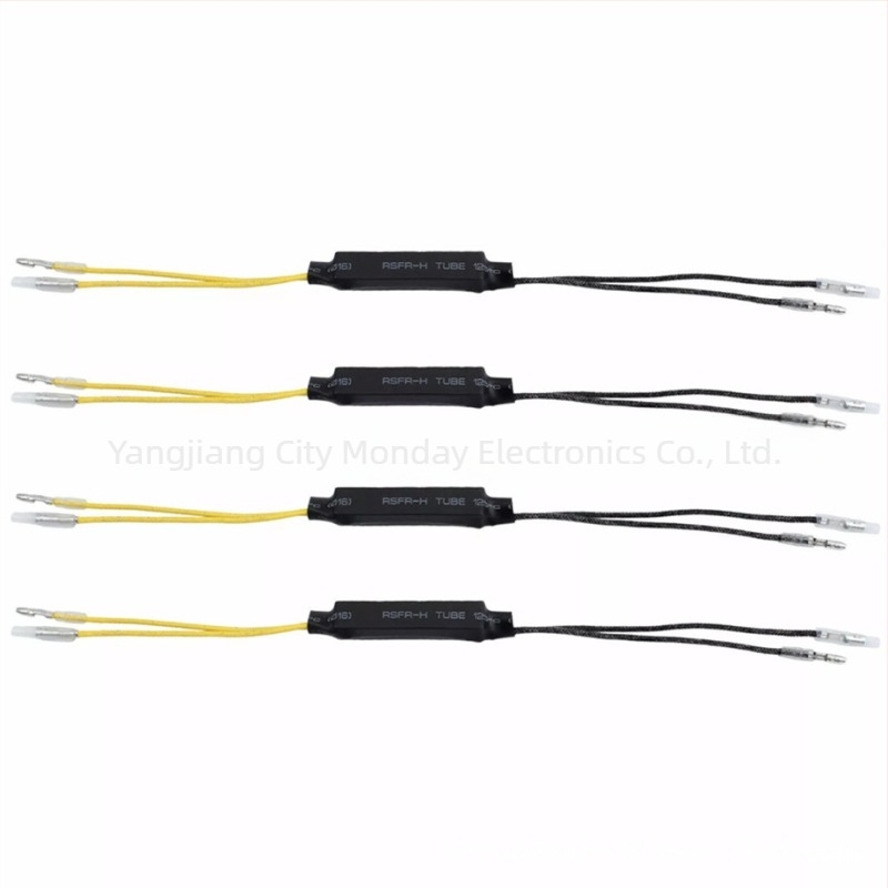 Motorkerékpár LED jelzőellenállás-dekóder, modell Y-068, 12V, 21W, cementellenállás, kompatibil motorkerékpár LED-jelzőkkel
