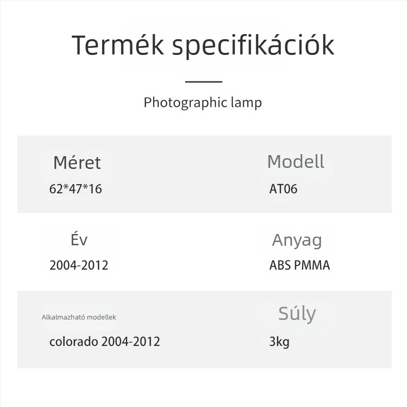 LED hátsó lámpák Chevrolet Colorado (2004–2012), akril burkolattal, 5000 lm fényáram