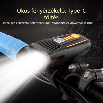 Hegyi/útkerékpár első lámpa – mini, kompakt, nagy fényerő, hosszú üzemidő, intelligens fényérzékelő; éjszakai kerékpározáshoz; kerékpár féklámpa; hátsó lámpa