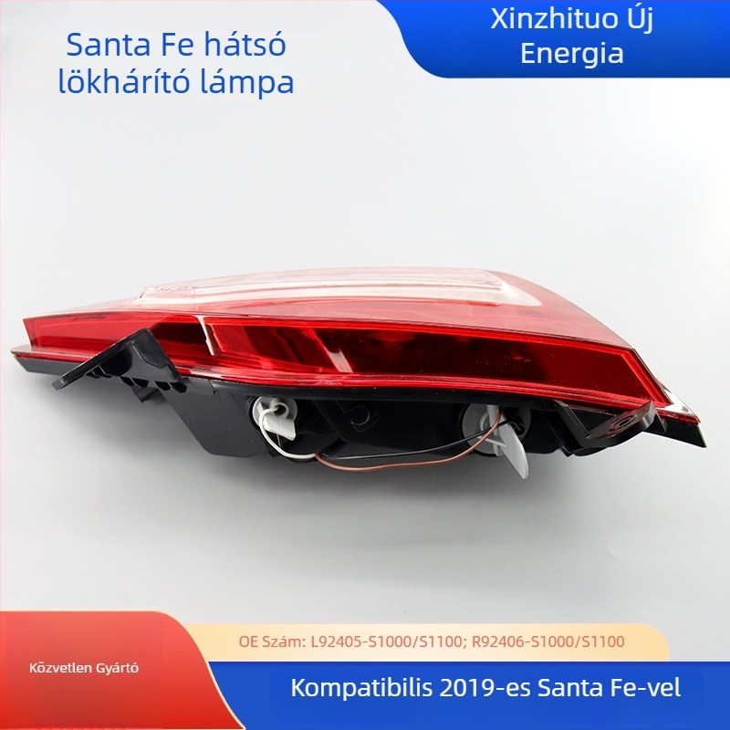 Autóhátsó lámpa Santa Fe 2019 – hátsó lökhárító lámpa, ABS; bal: L92405-S1000/S1100; jobb: R92406-S1000/S1100; LED és izzók nélkül
