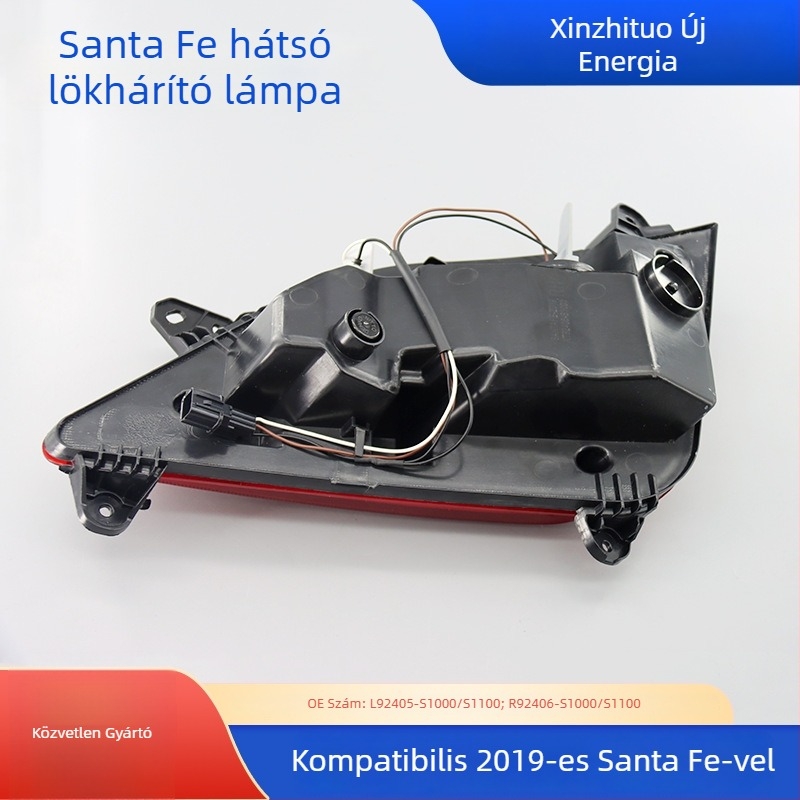 Autóhátsó lámpa Santa Fe 2019 – hátsó lökhárító lámpa, ABS; bal: L92405-S1000/S1100; jobb: R92406-S1000/S1100; LED és izzók nélkül
