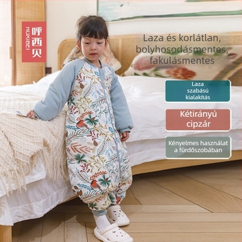 Huxibei babahálózsák ősz-tél, pamutból készült, külön lábakkal ellátott overál, gyerekeknek, nagy méret
