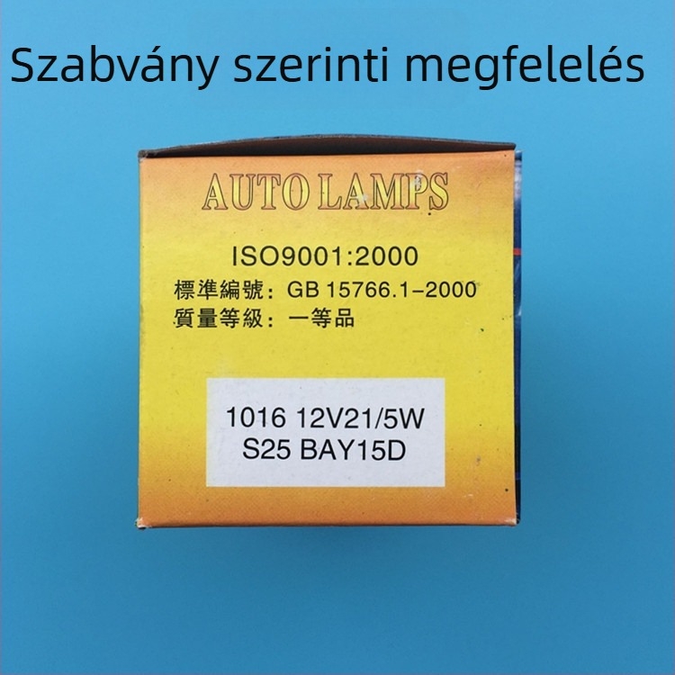 S25-ös autó hátsó lámpa – fék és index jelzőfény, 12/24V, 5–21W, wolframszál