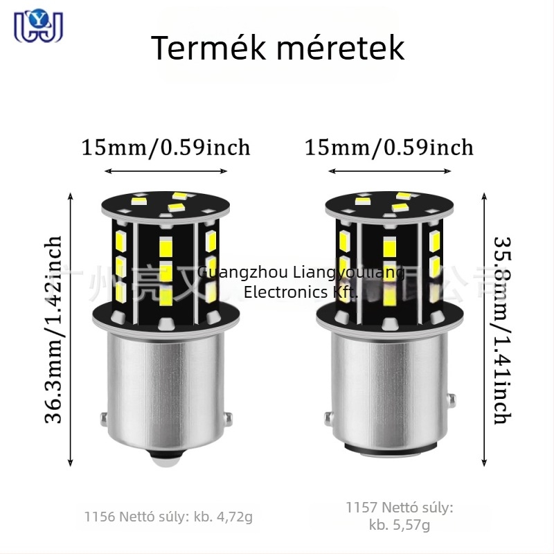 LED autójelző lámpa 1156/1157 (2016), 18 LED, 1.8W, 6/12/24V, 50 000 óra