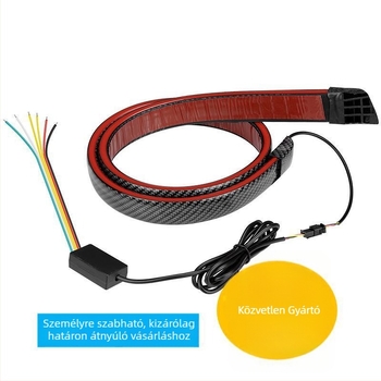 Szénszálas univerzális csomagtérajtó LED hátsó lámpa – magas féklámpa jelzőfénnyel (12V, 15W, 0.68A)