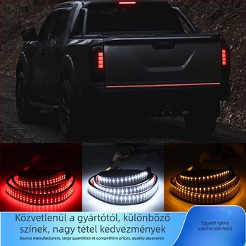Pickup autó far négy soros LED-szalaggal, öntapadós rögzítés, DC12V, PVC szilikon