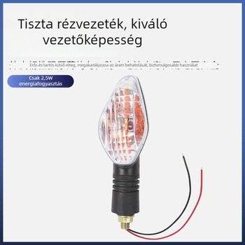 Elektromos tricikli irányjelzők (balra és jobbra) – 12V, 10W halogén lámpa, ABS ház, modell 1