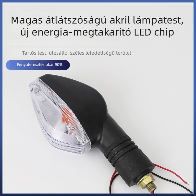 Elektromos tricikli irányjelzők (balra és jobbra) – 12V, 10W halogén lámpa, ABS ház, modell 1