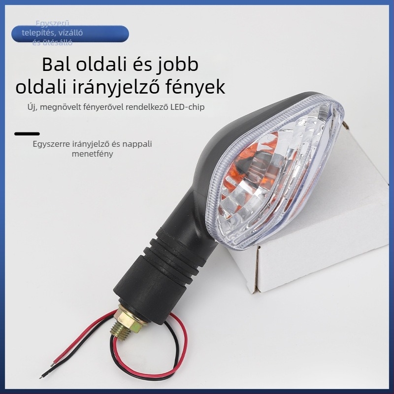 Elektromos tricikli irányjelzők (balra és jobbra) – 12V, 10W halogén lámpa, ABS ház, modell 1