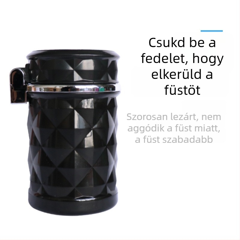 Autó hamutartó gyémánt vágott felülettel, LED világítással, magas hőmérsékletű levegő kivezetés — műanyag, 100 g