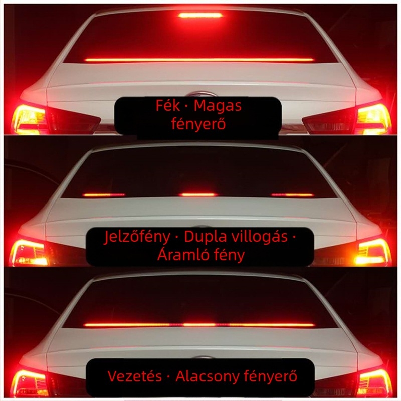 Magas pozíciójú LED féklámpa csík – 12V, 10W, 1000 lm