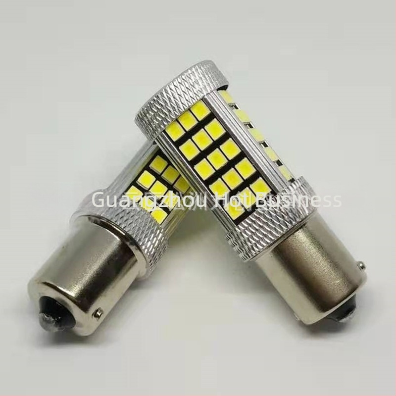 1156-os LED autólámpa 2835 LED-ekkel, állandó áram, 8W, 12V, 6000K, 50 000 óra; fék strob, index, hátsó lámpa és hátsó ködlámpa