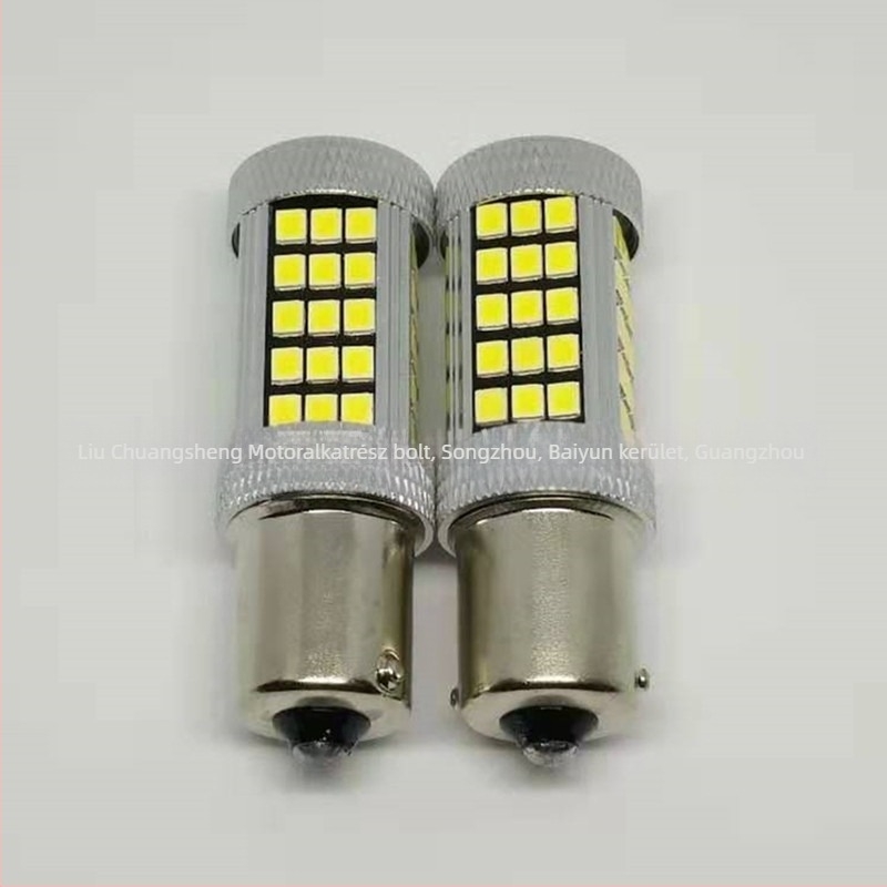 1156-os LED autólámpa 2835 LED-ekkel, állandó áram, 8W, 12V, 6000K, 50 000 óra; fék strob, index, hátsó lámpa és hátsó ködlámpa