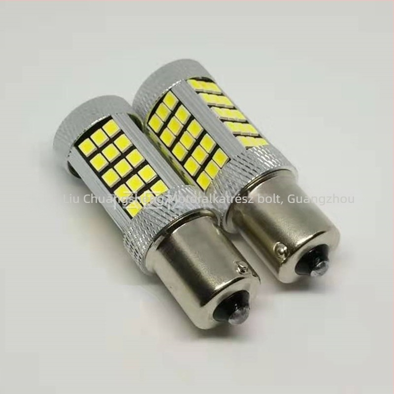 1156-os LED autólámpa 2835 LED-ekkel, állandó áram, 8W, 12V, 6000K, 50 000 óra; fék strob, index, hátsó lámpa és hátsó ködlámpa