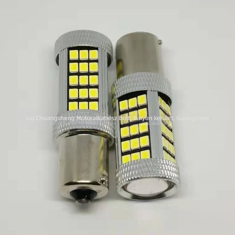 1156-os LED autólámpa 2835 LED-ekkel, állandó áram, 8W, 12V, 6000K, 50 000 óra; fék strob, index, hátsó lámpa és hátsó ködlámpa