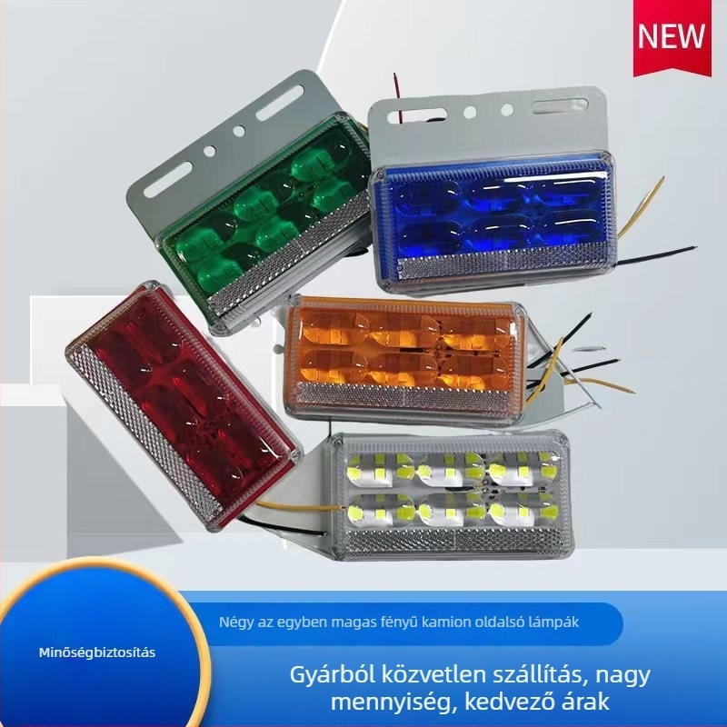 Kamion utánfutó LED oldalsó talaj világítás, 18W, 12V/24V, 5730 LED, 6000K, vízálló