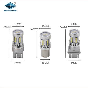1156 autó LED jelzés és féklámpa, 12-24V, 3030 LED, T20 lencse