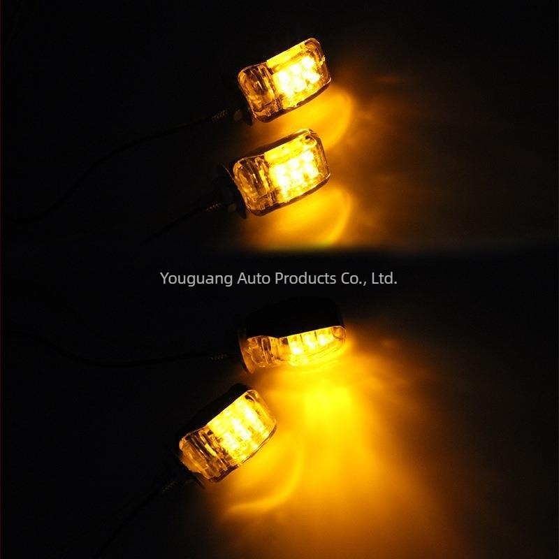 Motorkerékpár LED indexlámpa, 2 LED fényforrás, 12V, műanyag ház, kompatibilis motorkerékpárokkal