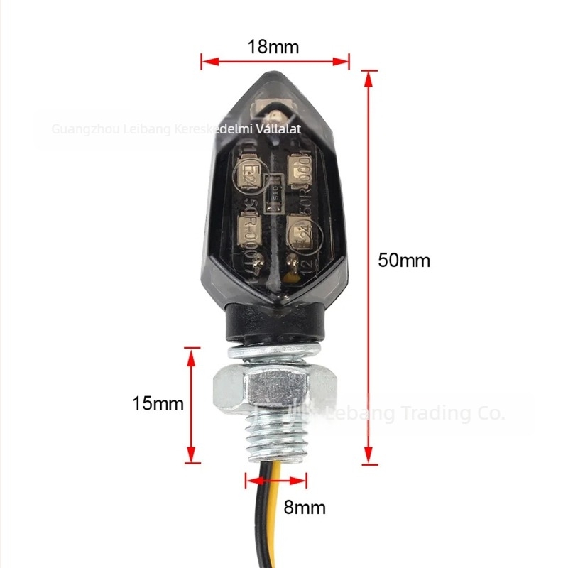 Universal 12V motorkerékpár irányjelző - 5 LED, ABS LB-125