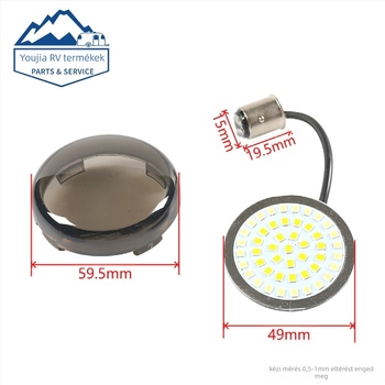Harley-Davidson motorkerékpár LED irányjelző 1157, lámpabúrával, 12V, 2835 LED, 6500K