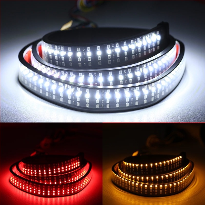PVC LED fénycsíkok a pickup hátsó lámpáihoz, négy soros LED szalagok, irányjelzők folyamatos fényhatással