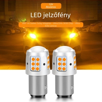 Autó LED irányjelző fény, T20/1156/3030/24SMD/1157, 5W, 12V, univerzális illeszkedés