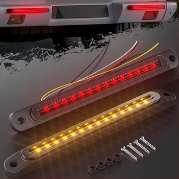 Hosszú sávú LED teherautó hátsó lámpa, 30 LED, két színű, magas helyzetű féklámpa
